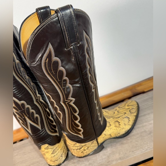Tony Lama Gold Label Women’s Exotic Western Boots Size 6.5 A Snakeskin USA Made - Picture 12 of 16
